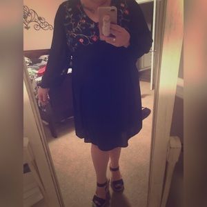 Beautifully embroidered sheer overlay dress